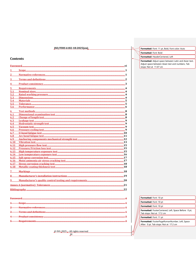 REDLINE ISO/FDIS 6182-18 - Fire protection — Automatic sprinkler system — Part 18: Requirements and test methods for flexible sprinkler hose
Released:6. 05. 2025