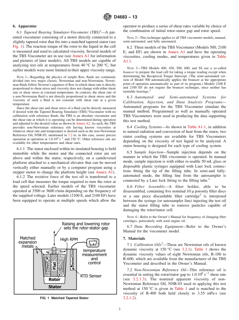 ASTM D4683-13 - Standard Test Method for Measuring Viscosity of New and Used Engine Oils at High Shear Rate and High Temperature by Tapered Bearing Simulator Viscometer   at 150&#8201;&deg;C