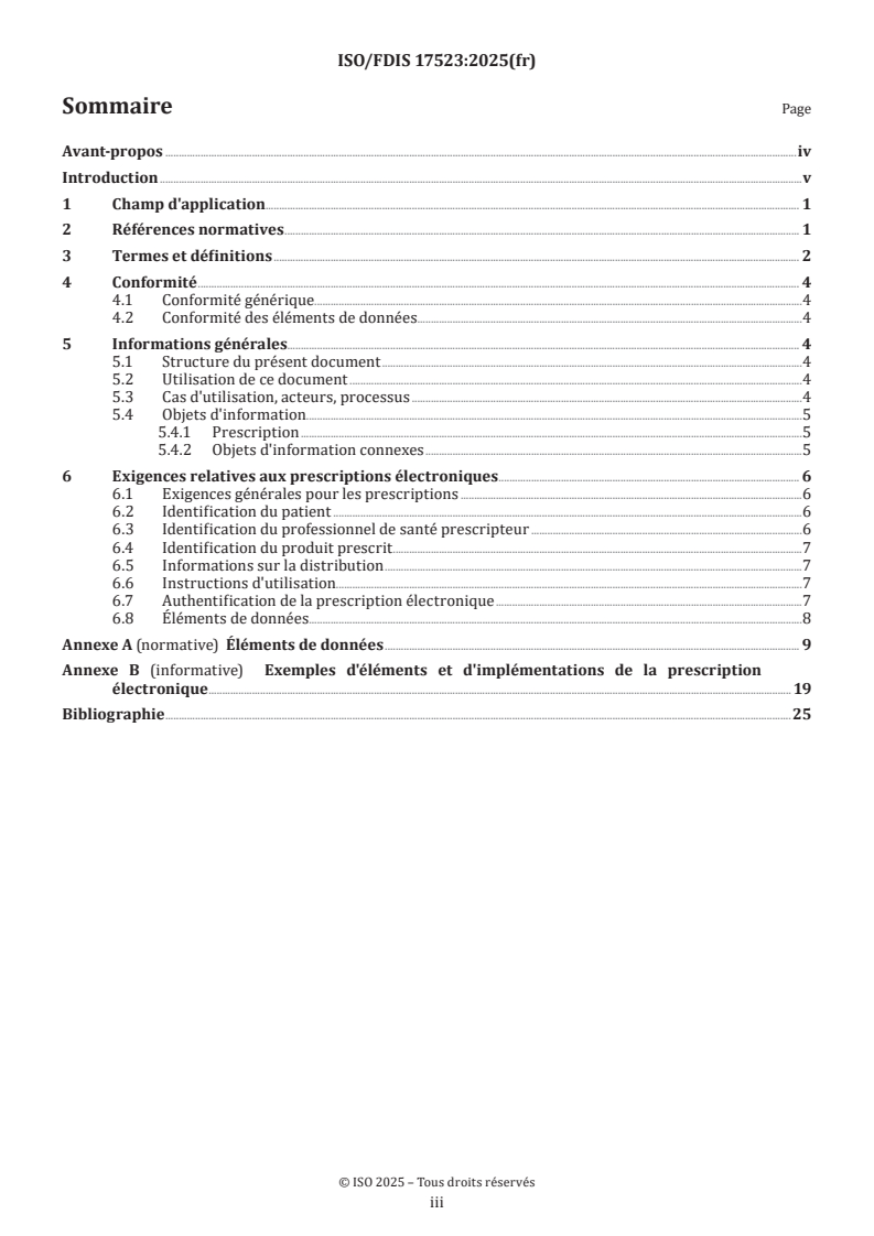 ISO/FDIS 17523 - Informatique de santé — Exigences applicables aux prescriptions électroniques
Released:8. 04. 2025