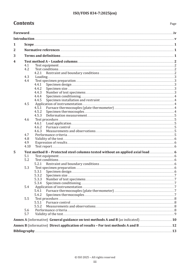 ISO/FDIS 834-7 - Fire-resistance tests — Elements of building construction — Part 7: Specific requirements for columns
Released:8. 04. 2025