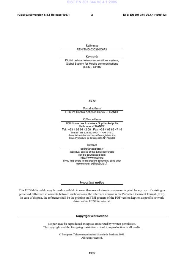 SIST EN 301 344 V6.4.1:2005 SIST EN 301 344 V6.4.1:2005 - Page 4 preview