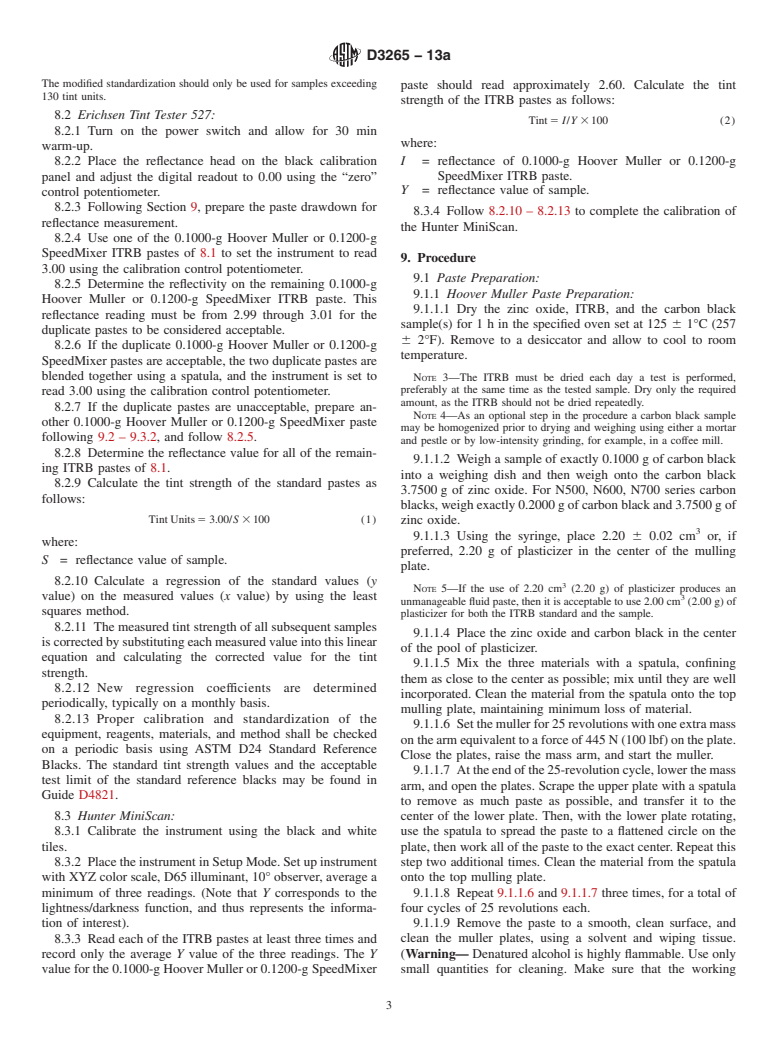 ASTM D3265-13a - Standard Test Method for  Carbon Black&mdash;Tint Strength