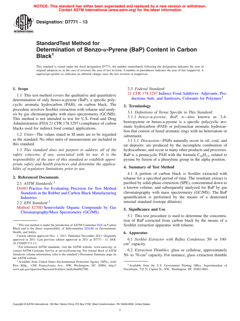 ASTM D7771-13 - Standard Test Method For Determination Of Benzo-α ...