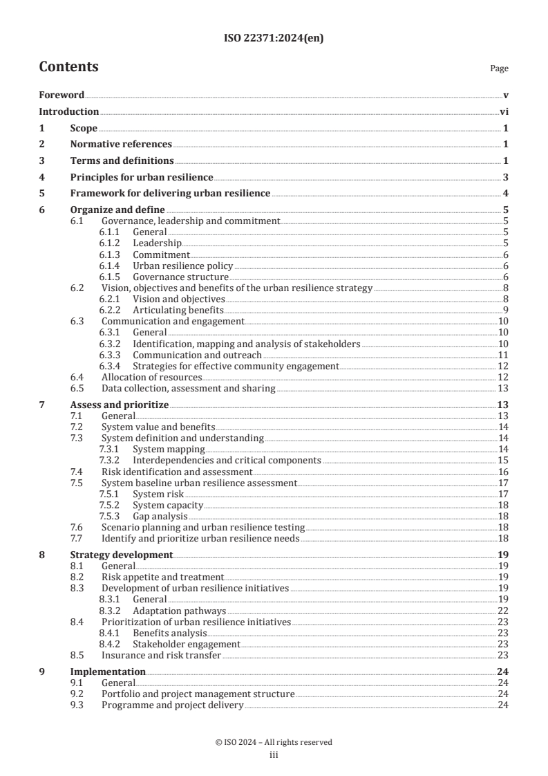 ISO 22371:2024 - Security and resilience — Community resilience — Principles, framework and guidelines on urban resilience
Released:12/9/2024