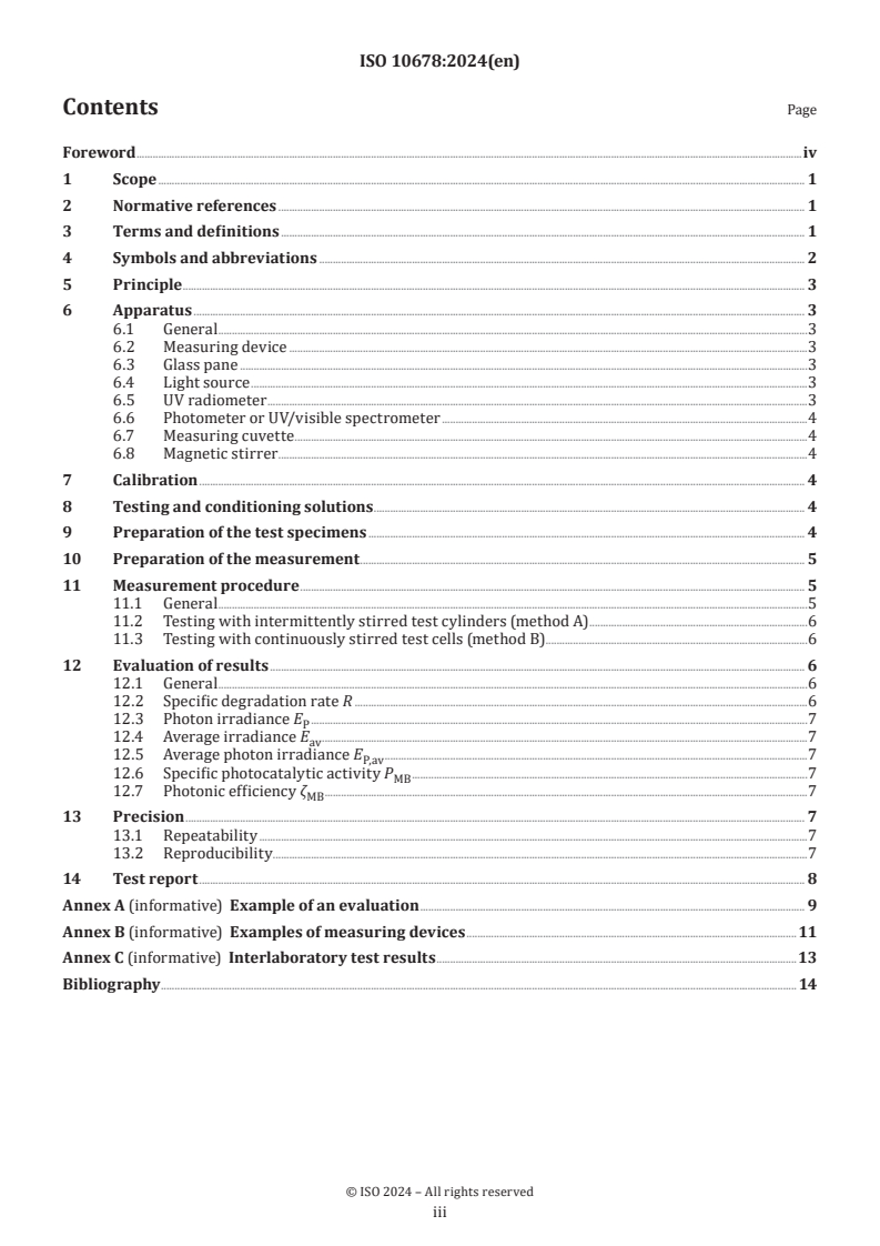 ISO 10678:2024 - Fine ceramics (advanced ceramics, advanced technical ceramics) — Determination of photocatalytic activity of surfaces in an aqueous medium by degradation of methylene blue
Released:10/24/2024