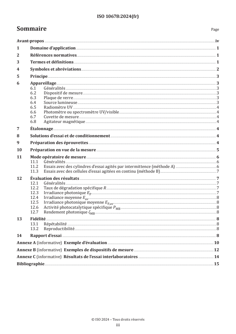 ISO 10678:2024 - Céramiques techniques — Détermination de l'activité photocatalytique des surfaces dans un milieu aqueux par dégradation du bleu de méthylène
Released:11/11/2024