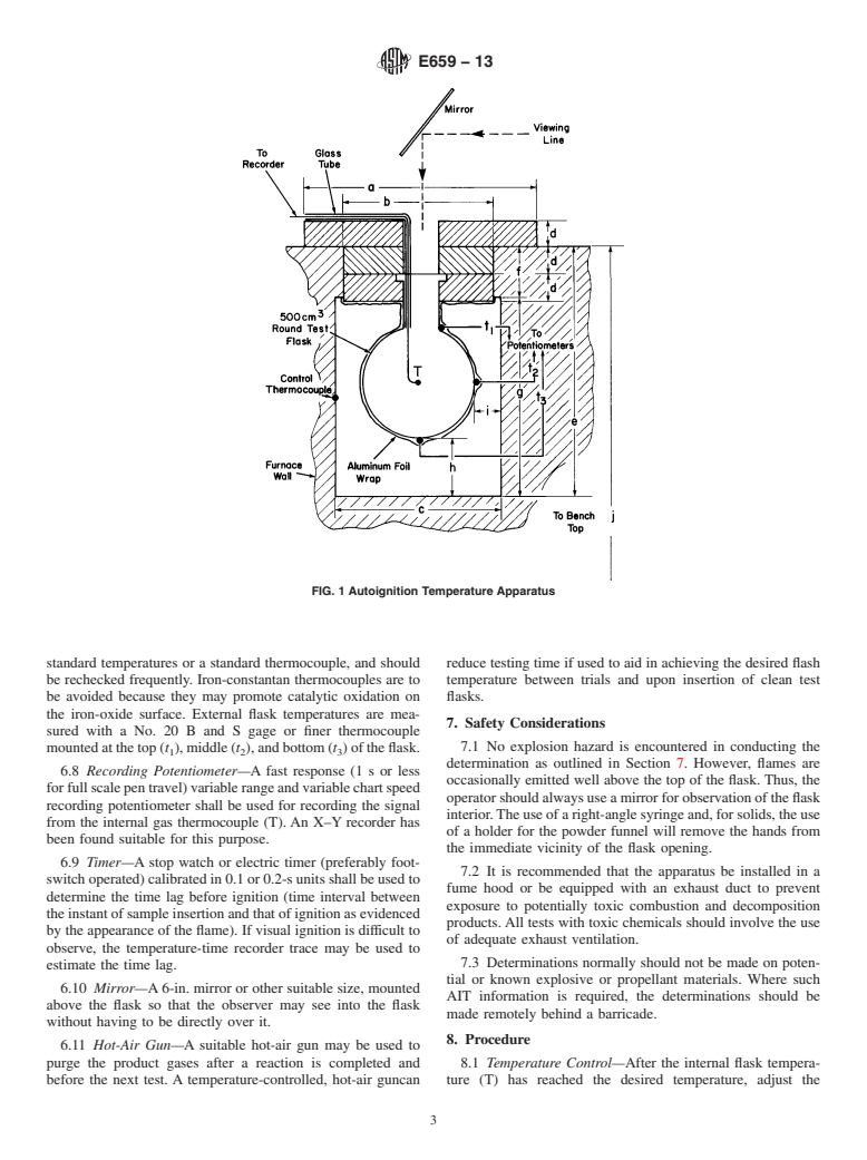 ASTM E659-13 - Standard Test Method for  Autoignition Temperature of Liquid Chemicals