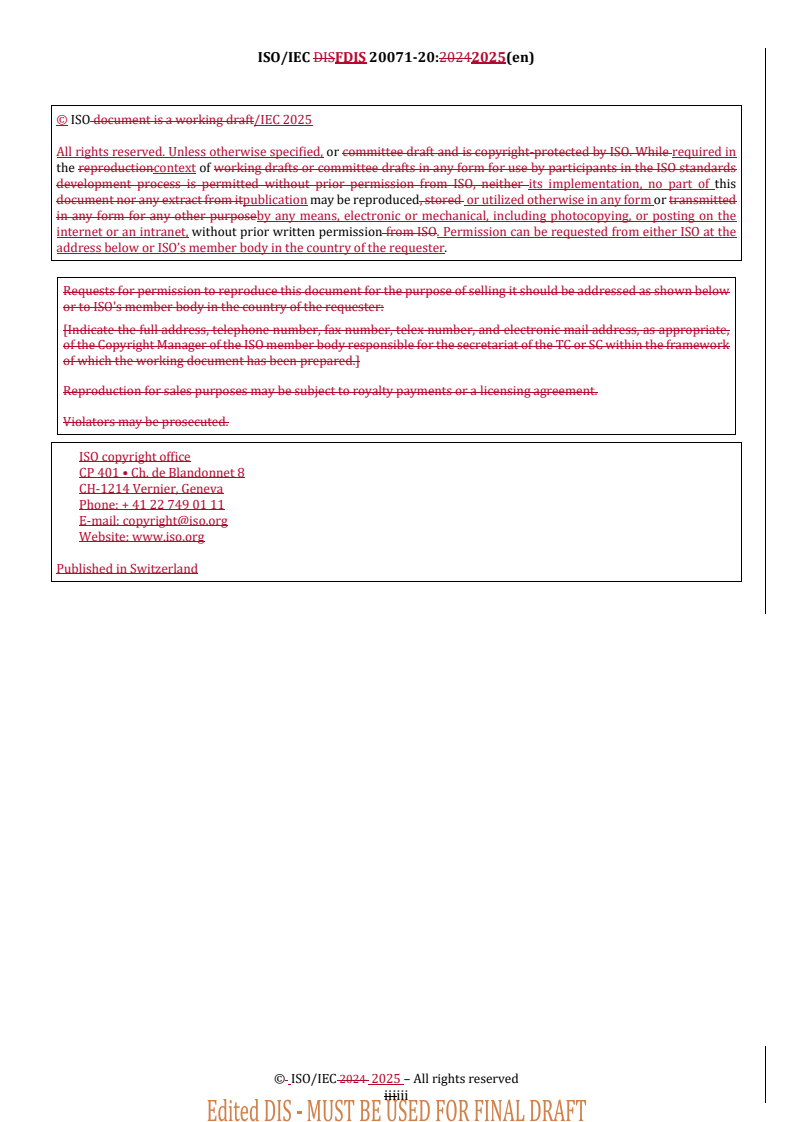 REDLINE ISO/IEC FDIS 20071-20 - Information technology — User interface component accessibility — Part 20: Developing audiovisual content
Released:14. 03. 2025