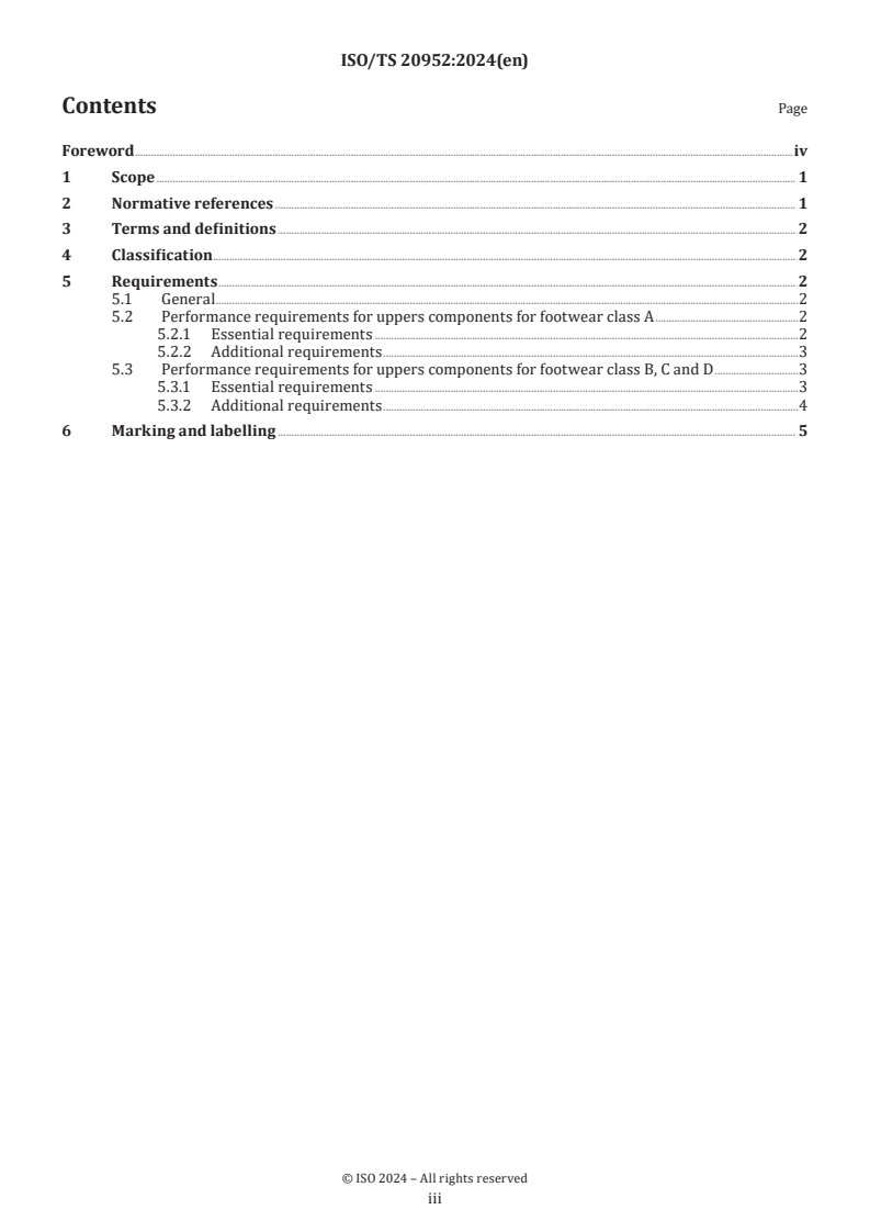 ISO/TS 20952:2024 - Footwear — Performance requirements for components for footwear — Uppers
Released:11/19/2024