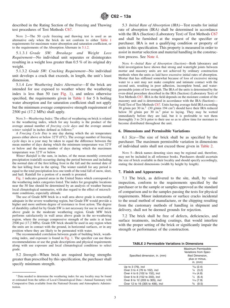 ASTM C62-13a - Standard Specification for  Building Brick (Solid Masonry Units Made From Clay or Shale)