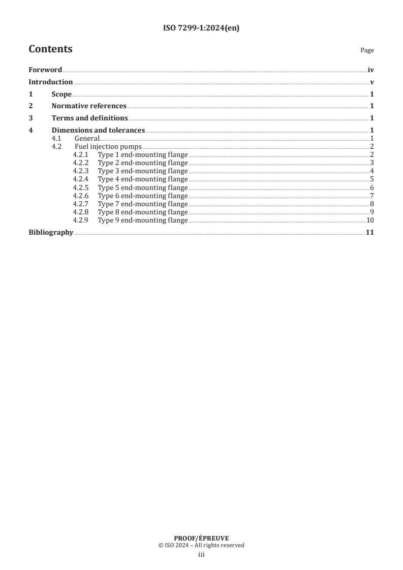 7299 ISO/PRF 7299-1 - Diesel engines — End-mounting flanges for pumps — Part ...