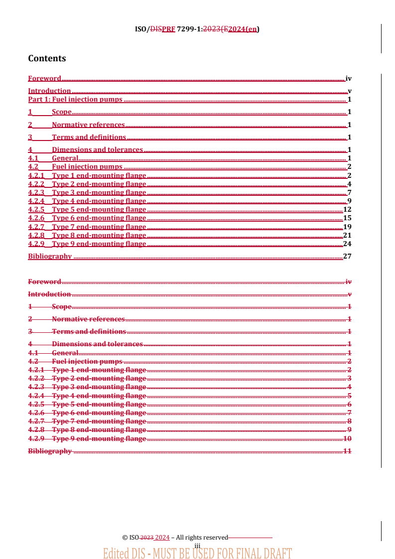 7299 ISO/PRF 7299-1 - Diesel engines — End-mounting flanges for pumps — Part ...