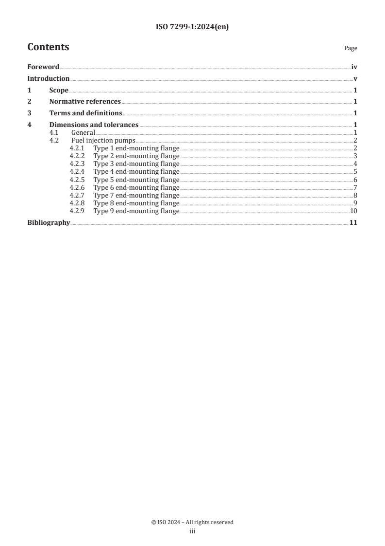 ISO 7299-1:2024 - Diesel engines — End-mounting flanges for pumps — Part 1: Fuel injection pumps
Released:22. 07. 2024