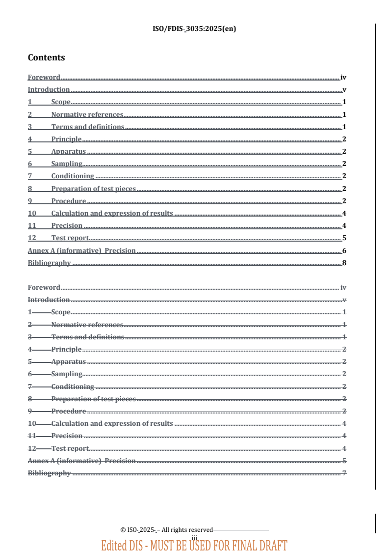 REDLINE ISO/FDIS 3035 - Corrugated fibreboard — Determination of flat crush resistance
Released:14. 04. 2025