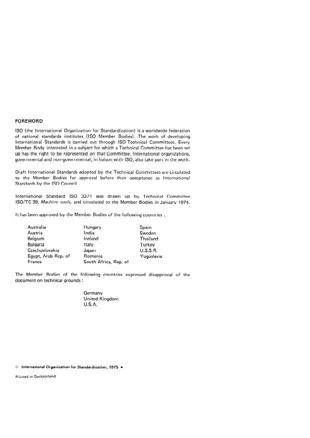 ISO 3371:1975 ISO 3371:1975 - Modular units for machine tool construction -- Rotary tables and multi-sided centre bases for rotary tables - Page 2 preview