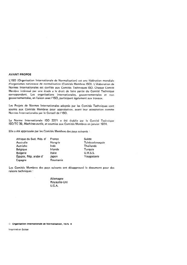 ISO 3371:1975 ISO 3371:1975 - Éléments standard pour la construction des machines-outils -- Plateaux tournants porte-pieces et bâtis centraux multi-côtés pour plateaux tournants porte-pieces - Page 2 preview