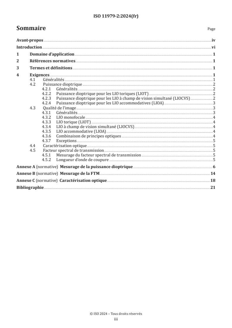 ISO 11979-2:2024 - Implants ophtalmiques — Lentilles intraoculaires — Partie 2: Propriétés optiques et méthodes d'essai
Released:10/31/2024