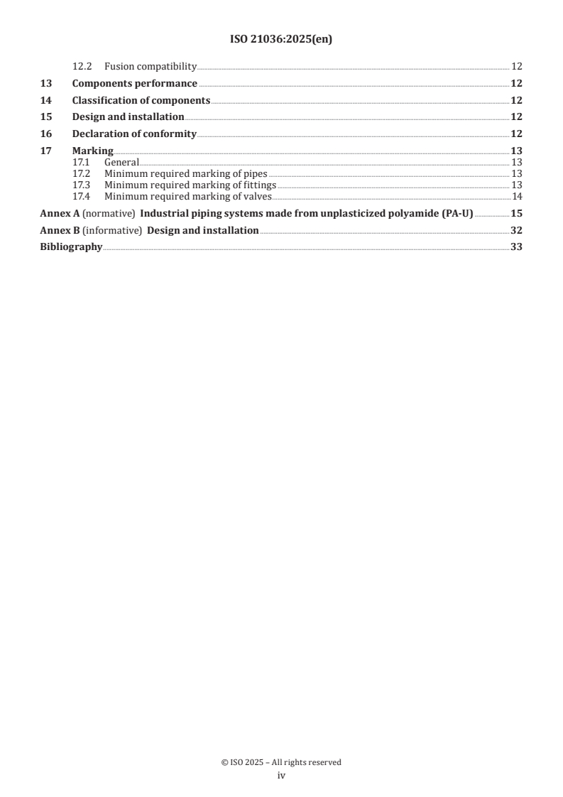 ISO 21036:2025 ISO 21036:2025 - Plastics piping systems for industrial applications — Unplasticized polyamide (PA-U) — Metric series for specifications for components and system
Released:29. 01. 2025 - Page 4 preview