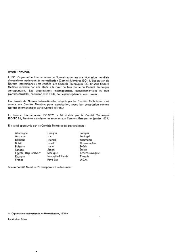 ISO 3375:1975 ISO 3375:1975 - Verre textile -- Détermination de la rigidité des stratifils - Page 2 preview