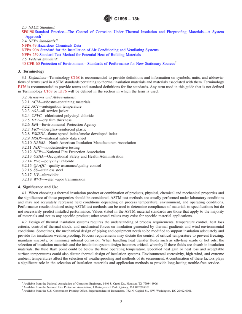 REDLINE ASTM C1696-13b - Standard Guide for  Industrial Thermal Insulation Systems