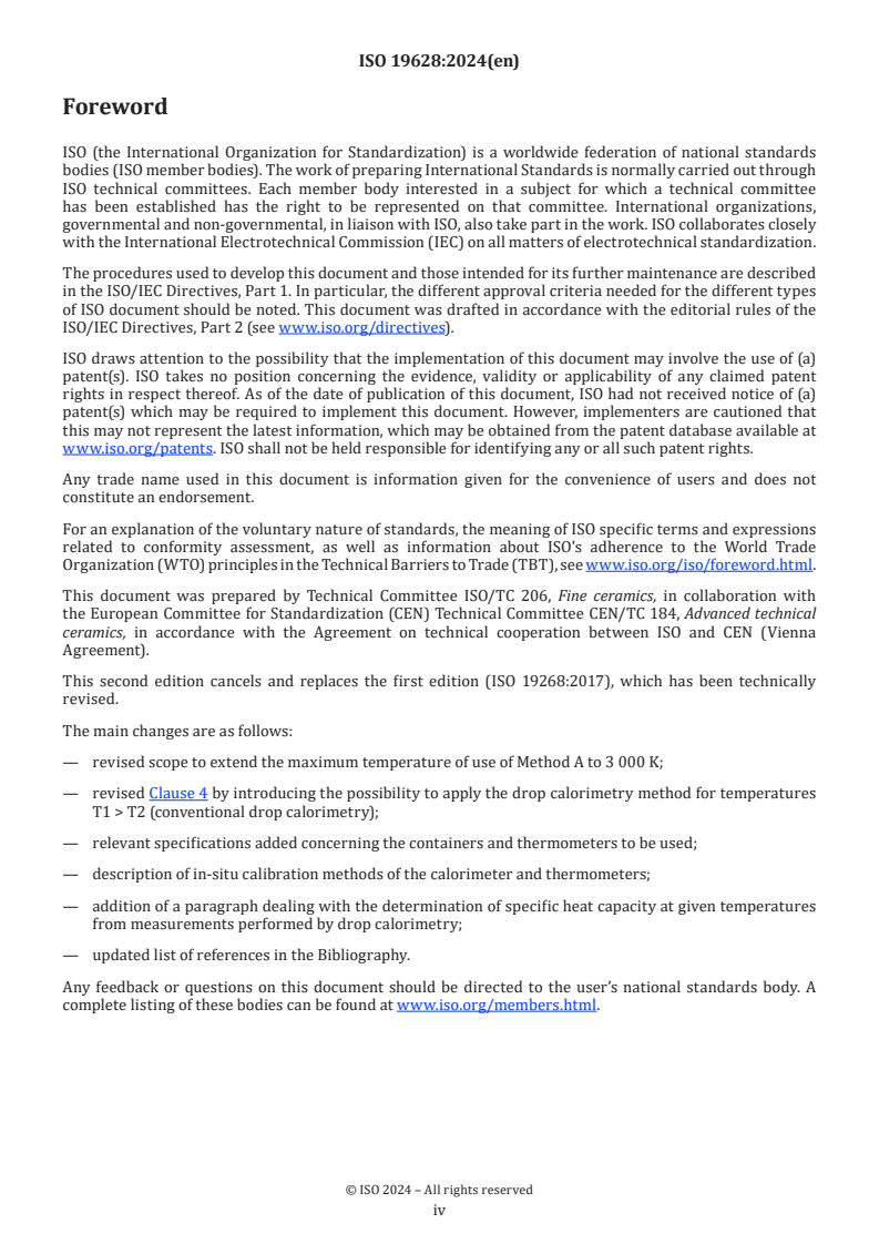 ISO 19628:2024 ISO 19628:2024 - Fine ceramics (advanced ceramics, advanced technical ceramics) — Thermophysical properties of ceramic composites — Determination of specific heat capacity
Released:11/7/2024 - Page 4 preview