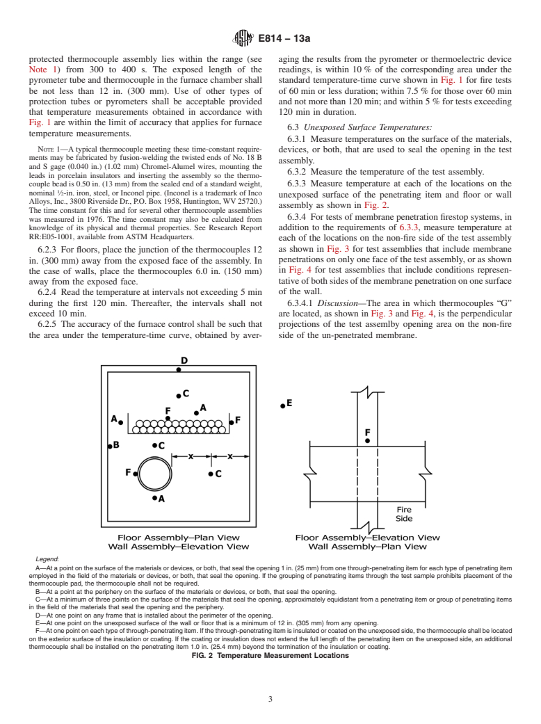 ASTM E814-13a - Standard Test Method for  Fire Tests of Penetration Firestop Systems