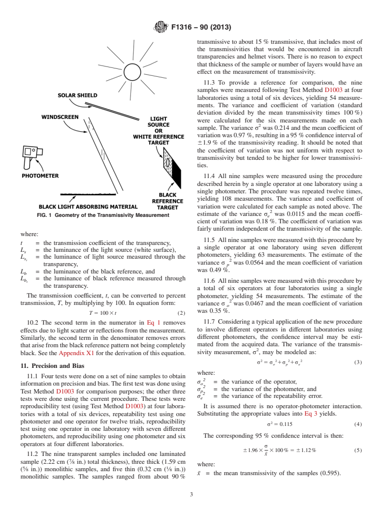 ASTM F1316-90(2013) - Standard Test Method for  Measuring the Transmissivity of Transparent Parts