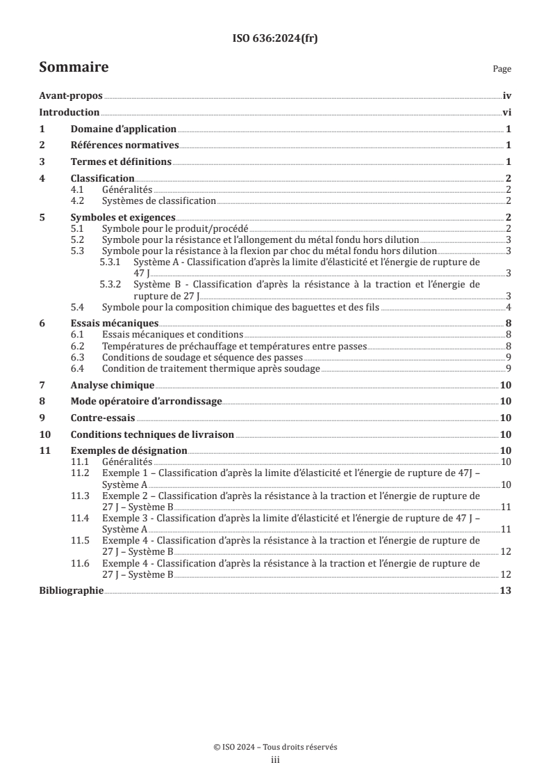 ISO 636:2024 - Produits consommables pour le soudage — Baguettes, fils et dépôts pour soudage TIG des aciers non alliés et des aciers à grains fins — Classification
Released:24. 09. 2024