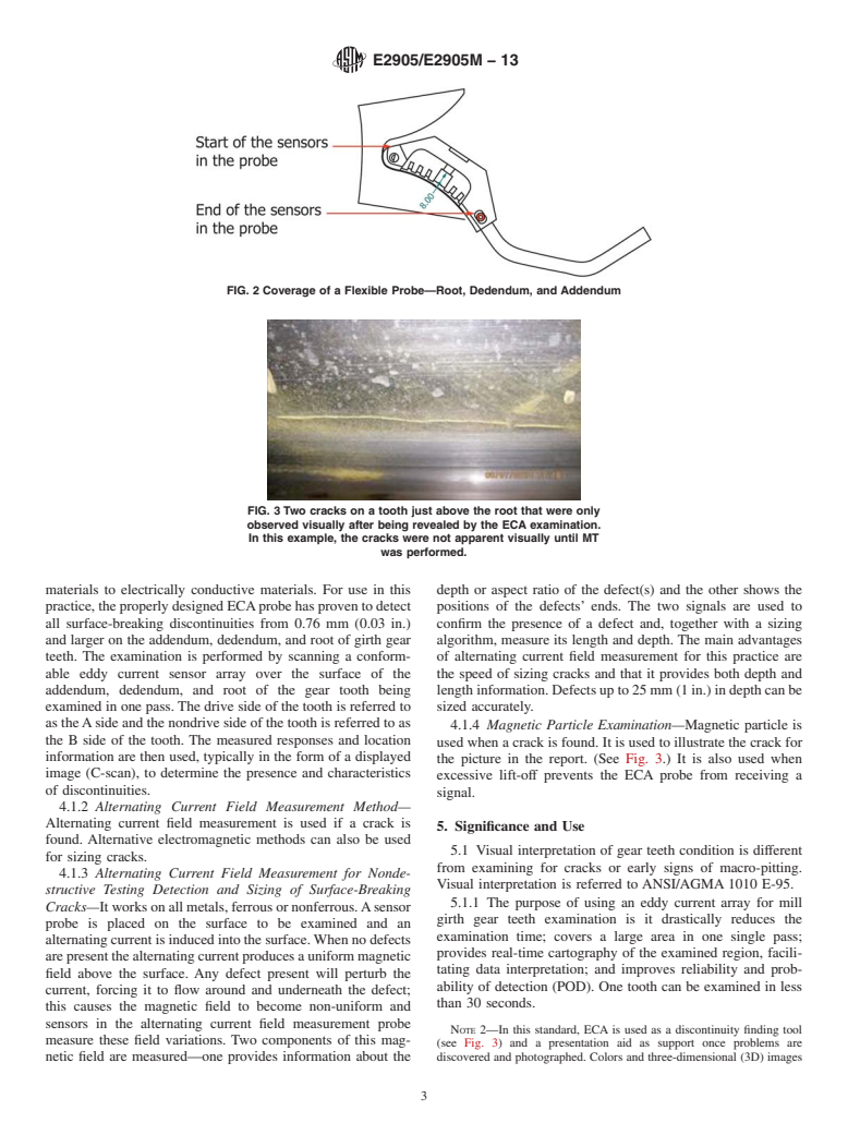 ASTM E2905/E2905M-13 - Standard Practice for Examination of Mill and Kiln Girth Gear Teeth&mdash;Electromagnetic  Methods