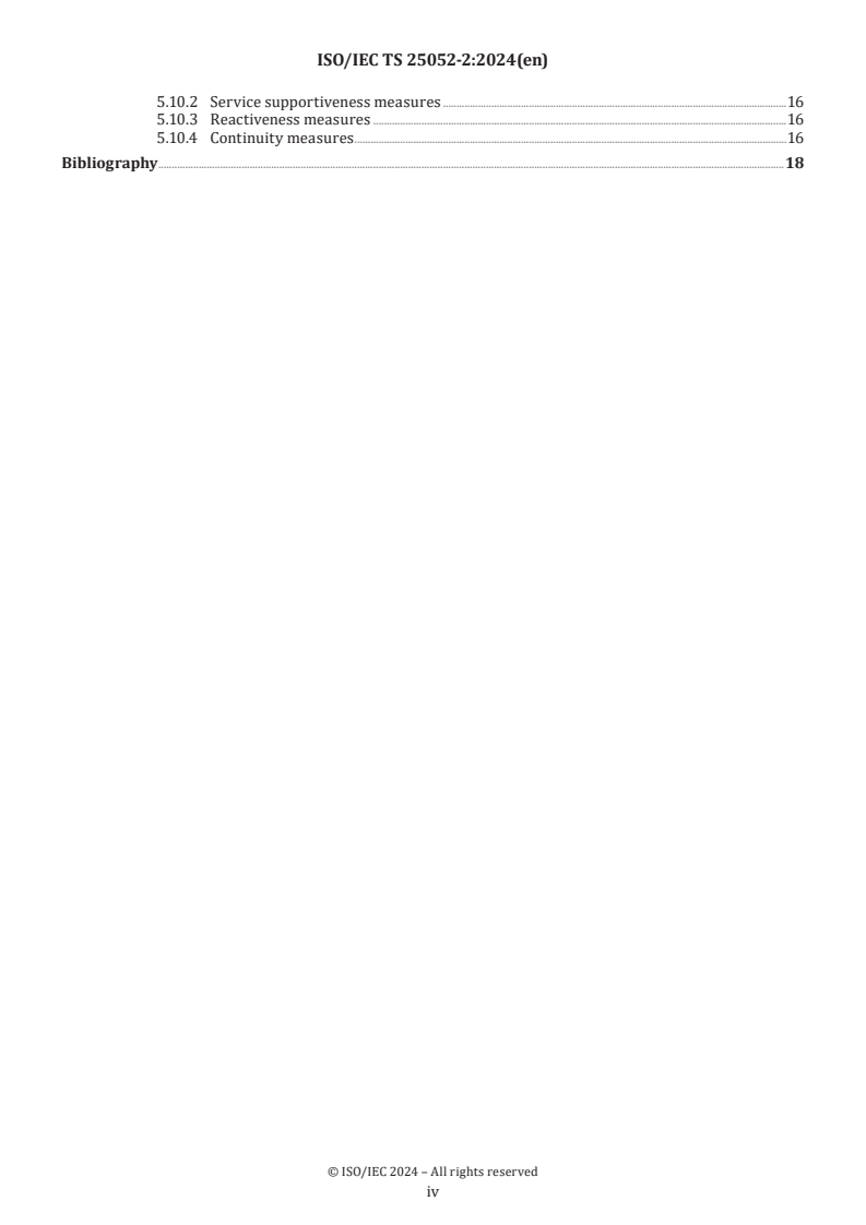 ISO/IEC TS 25052-2:2024 ISO/IEC TS 25052-2:2024 - Systems and software engineering — Systems and software Quality Requirements and Evaluation (SQuaRE): cloud services — Part 2: Quality measurement
Released:12/16/2024 - Page 4 preview