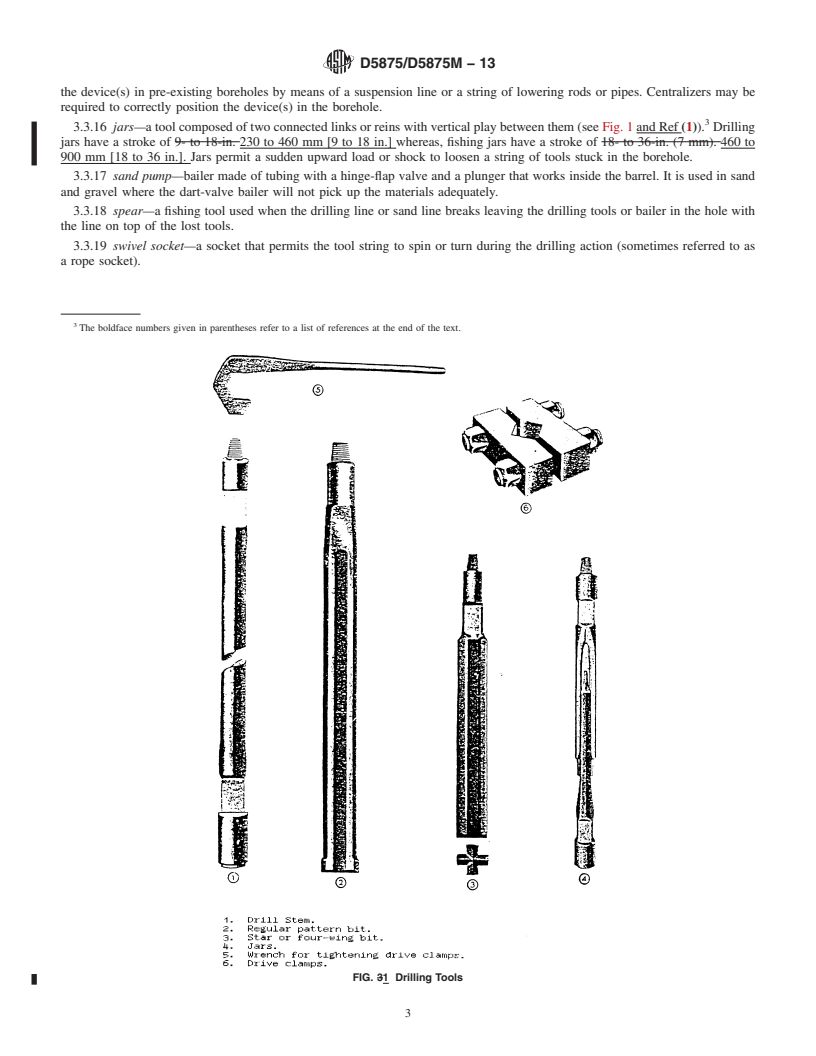 REDLINE ASTM D5875/D5875M-13 - Standard Guide for  Use of Cable-Tool Drilling and Sampling Methods for Geoenvironmental Exploration and Installation of Subsurface Water-Quality Monitoring Devices