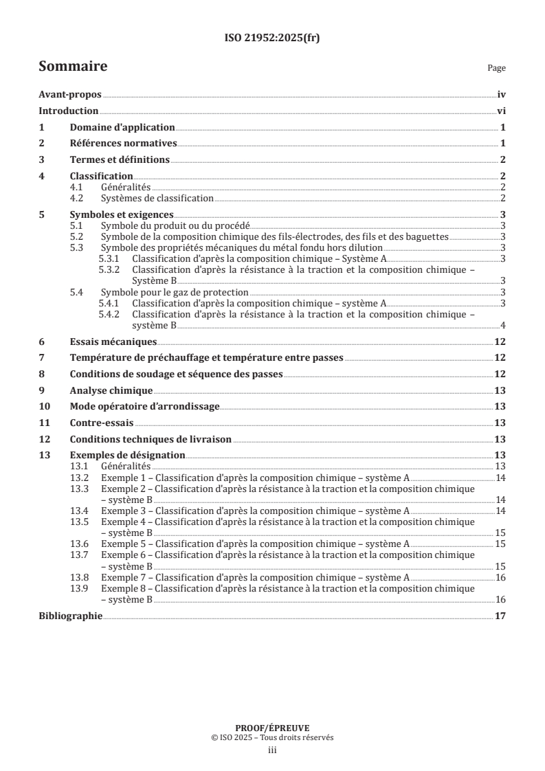 ISO 21952 - Produits consommables pour le soudage — Fils-électrodes, fils, baguettes et dépôts pour le soudage à l'arc sous gaz de protection des aciers résistant au fluage — Classification
Released:12/18/2024