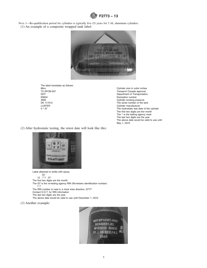 REDLINE ASTM F2773-13 - Standard Practice for Transfilling Compressed Air or Nitrogen and Safe Handling of  Small Paintball Cylinders