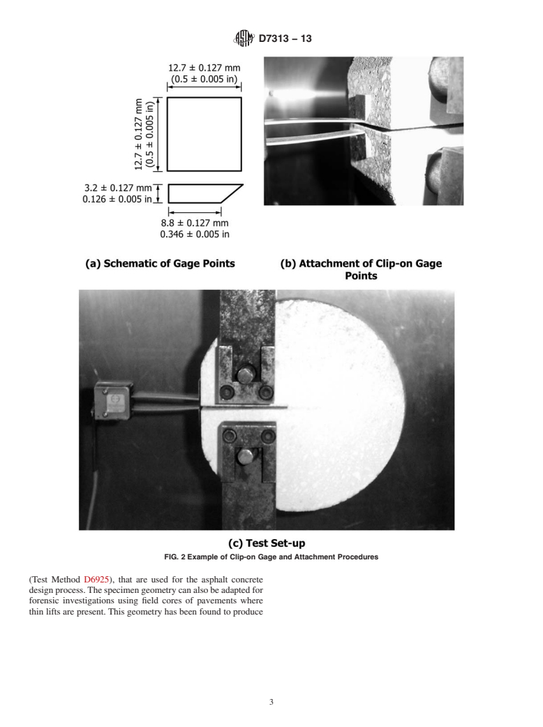 ASTM D7313-13 - Standard Test Method for  Determining Fracture Energy of Asphalt-Aggregate Mixtures Using  the Disk-Shaped Compact Tension Geometry