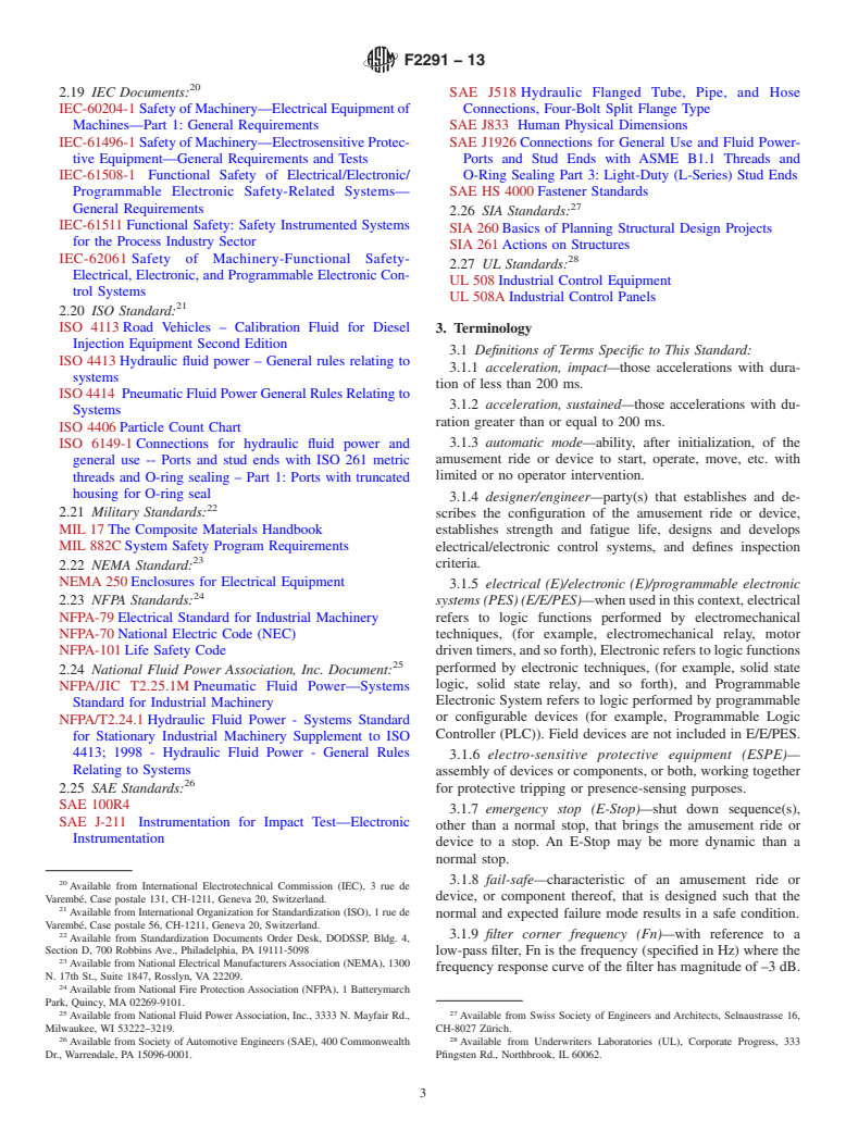 ASTM F2291-13 - Standard Practice for  Design of Amusement Rides and Devices