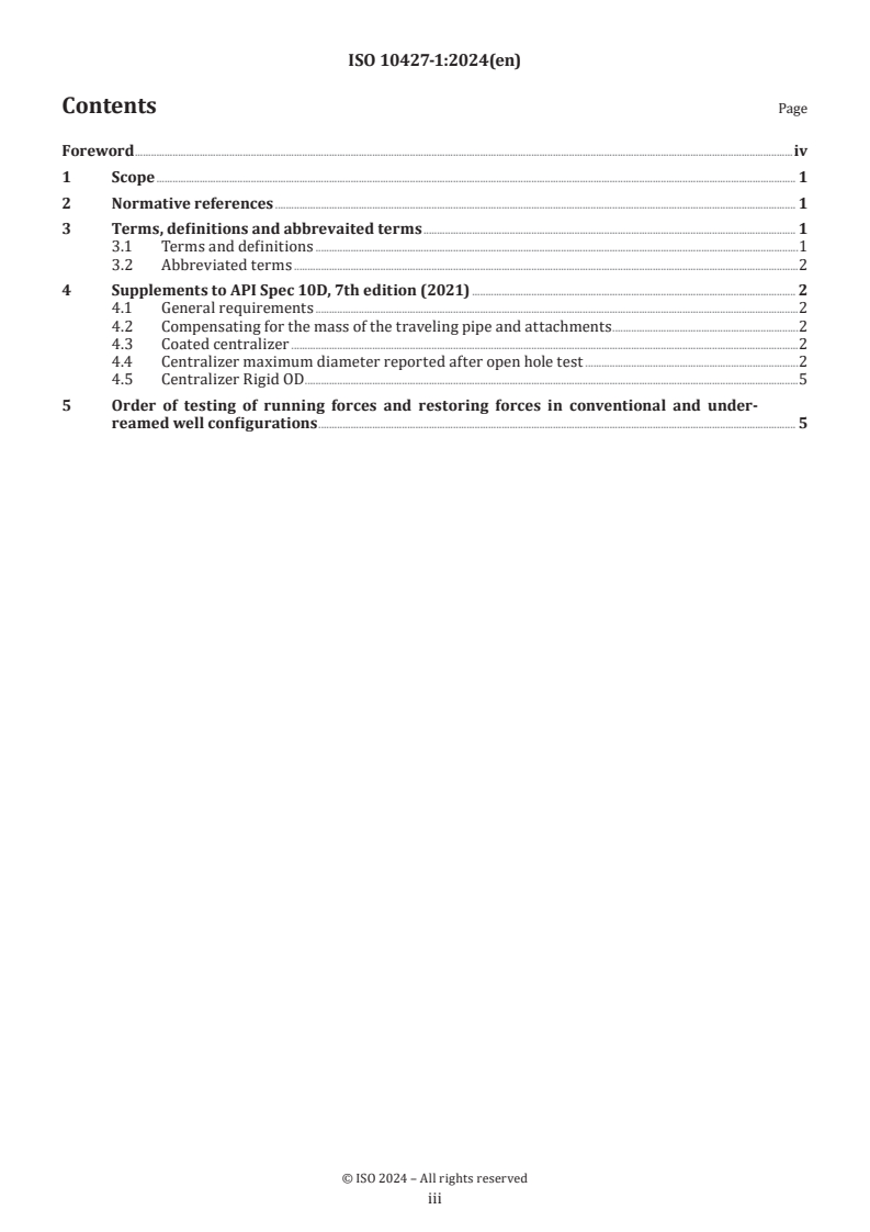 ISO 10427-1:2024 - Oil and gas industries including lower carbon energy — Equipment for well cementing — Part 1: Casing bow-spring centralizers
Released:30. 08. 2024