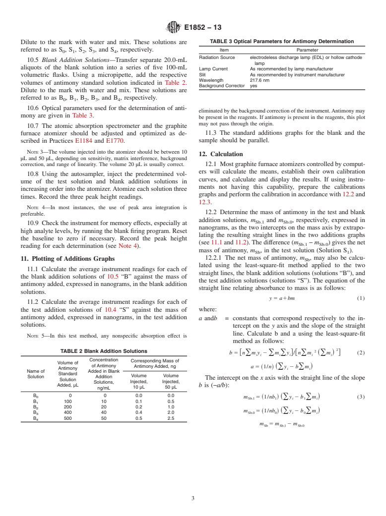 ASTM E1852-13 - Standard Test Method for  Determination of Low Levels of Antimony in Carbon and Low-Alloy  Steel   by Graphite Furnace Atomic Absorption Spectrometry