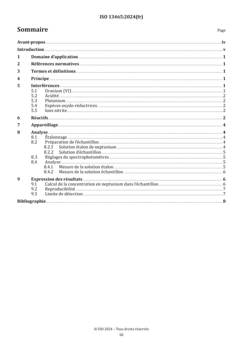 ISO 13465:2024 - Énergie nucléaire — Technologie du combustible nucléaire — Détermination du neptunium dans les solutions d'acide nitrique par spectrophotométrie
Released:11/26/2024