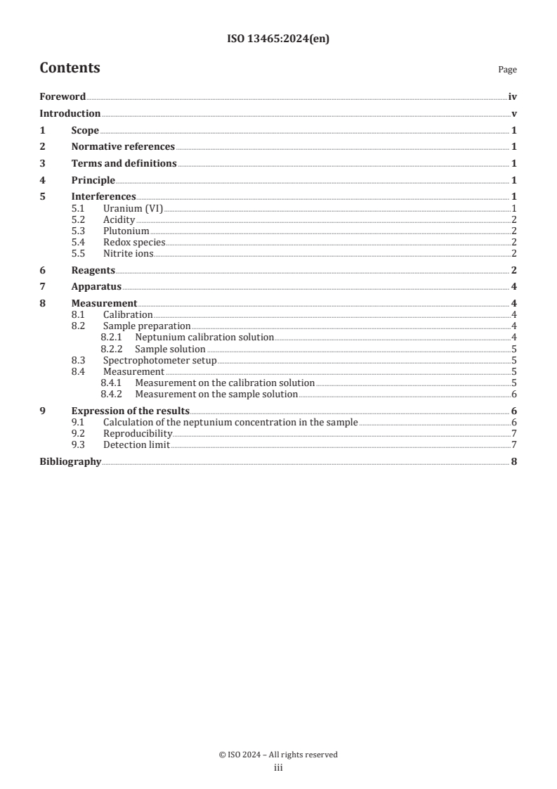 ISO 13465:2024 - Nuclear energy — Nuclear fuel technology — Determination of neptunium in nitric acid solutions by spectrophotometry
Released:11/26/2024