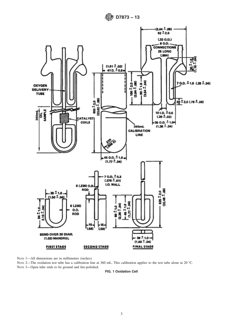 ASTM D7873-13 - Standard Test Method for Determination of Oxidation Stability and Insolubles Formation  of Inhibited Turbine Oils at 120&deg;C Without the Inclusion of Water  &#40;Dry TOST Method&#41;