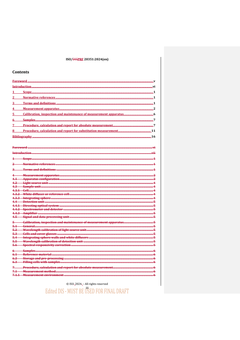 REDLINE ISO/PRF 20351 - Fine ceramics (advanced ceramics, advanced technical ceramics) — Test method for optical properties of ceramic phosphors for white light-emitting diodes using an integrating sphere
Released:20. 08. 2024