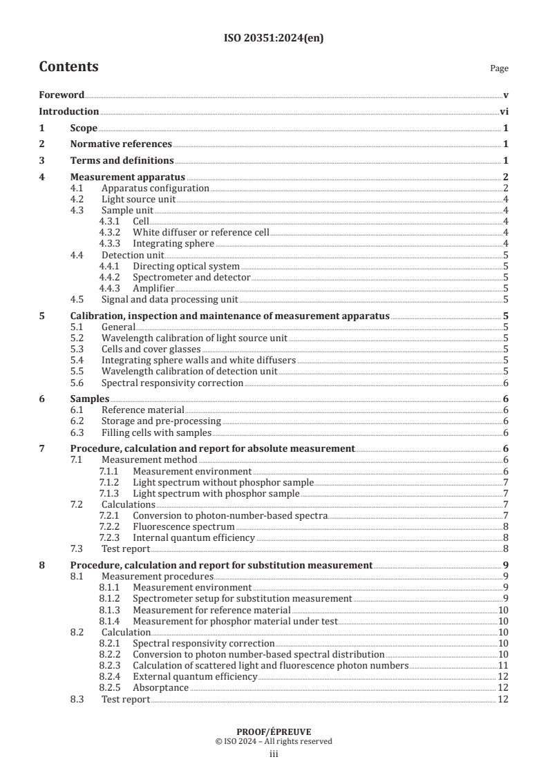 ISO/PRF 20351 - Fine ceramics (advanced ceramics, advanced technical ceramics) — Test method for optical properties of ceramic phosphors for white light-emitting diodes using an integrating sphere
Released:20. 08. 2024
