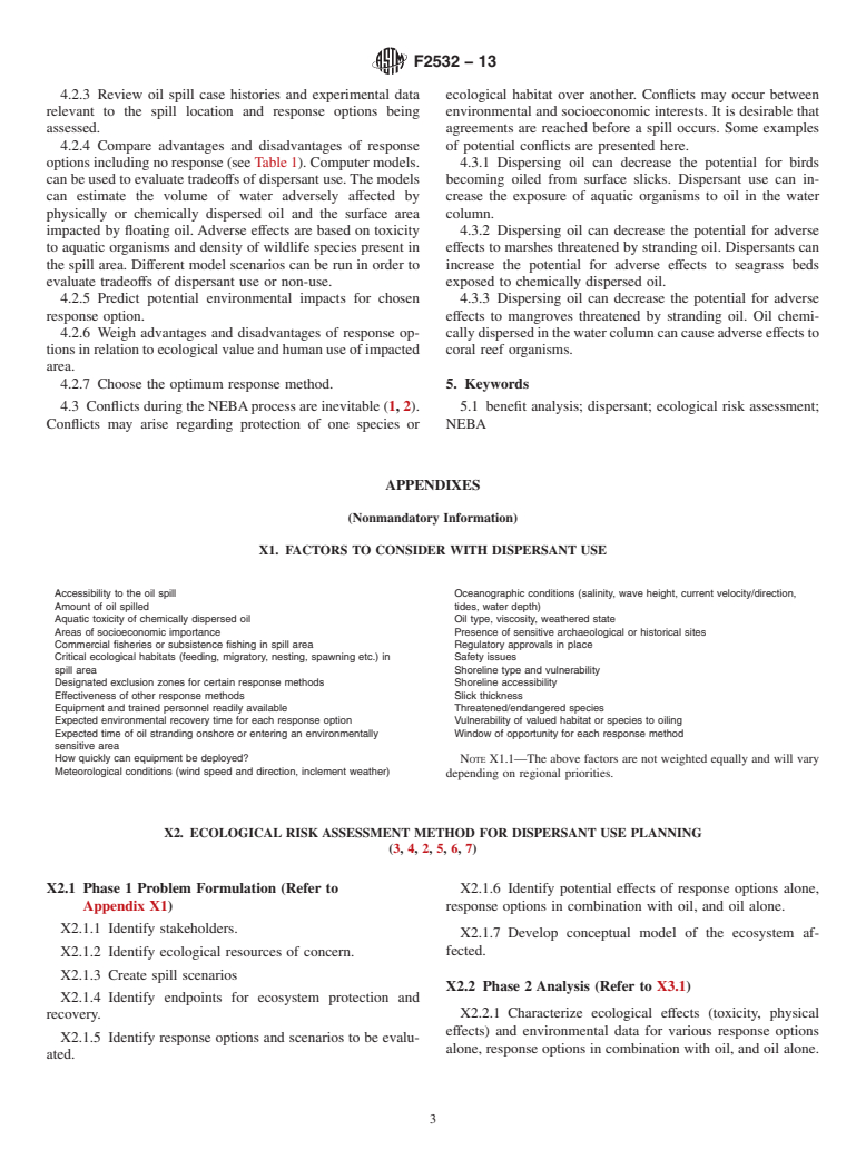 ASTM F2532-13 - Standard Guide for  Determining Net Environmental Benefit of Dispersant Use