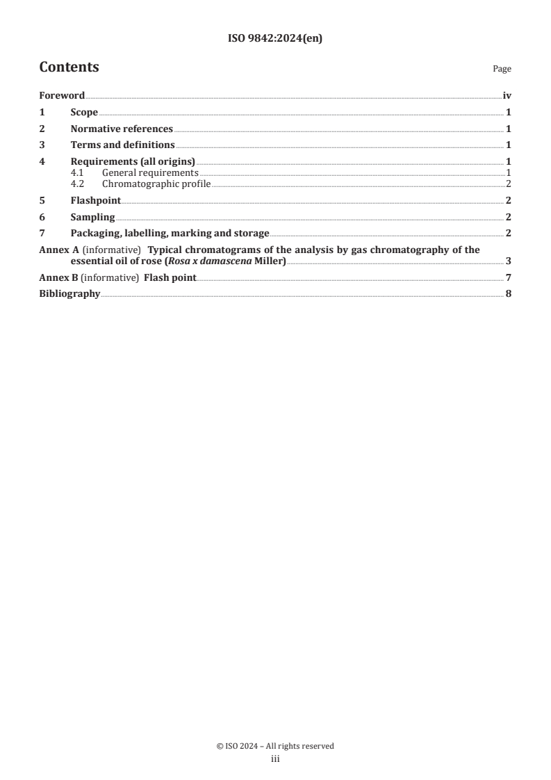 ISO 9842:2024 - Essential oil of rose (Rosa x damascena Miller)
Released:4. 10. 2024