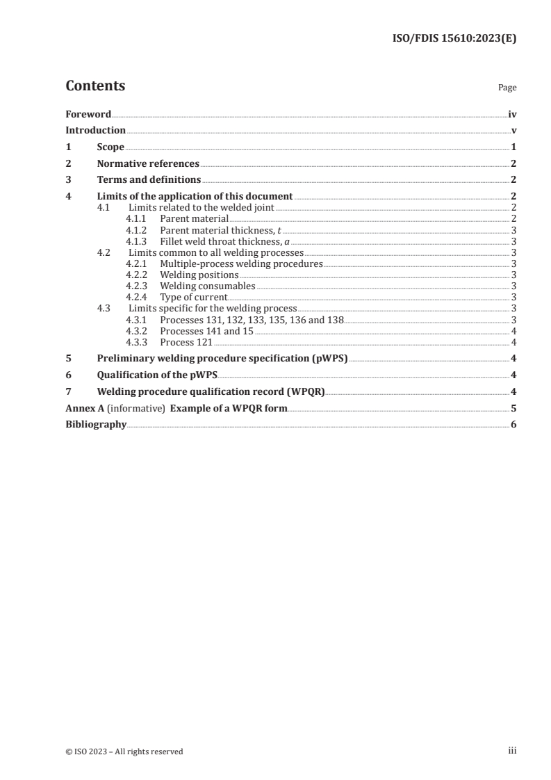ISO/FDIS 15610 - Specification and qualification of welding procedures for metallic materials — Qualification based on tested welding consumables
Released:28. 09. 2023