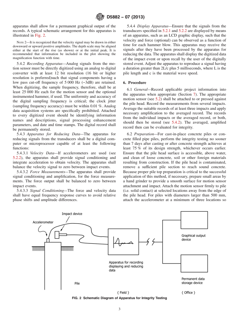 ASTM D5882-07(2013) - Standard Test Method for Low Strain Impact Integrity Testing of Deep Foundations