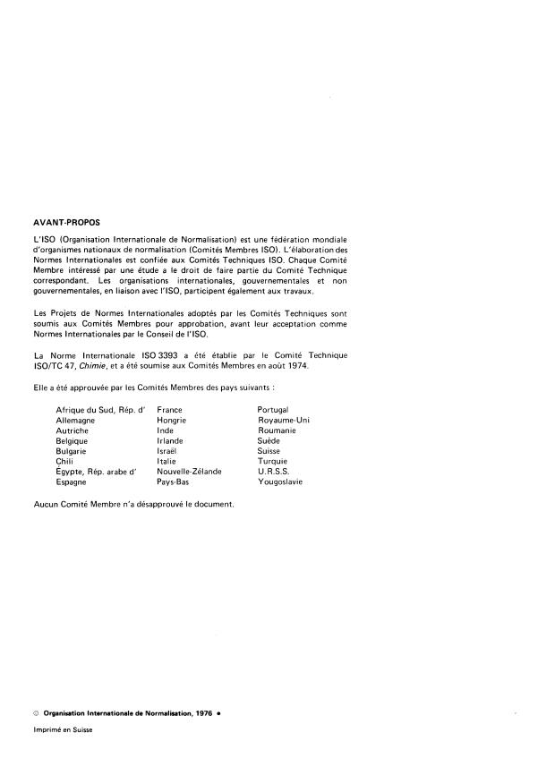 ISO 3393:1976 ISO 3393:1976 - Cryolithe, naturelle et artificielle, et fluorure d'aluminium a usage industriel -- Détermination de l'humidité -- Méthode gravimétrique - Page 2 preview