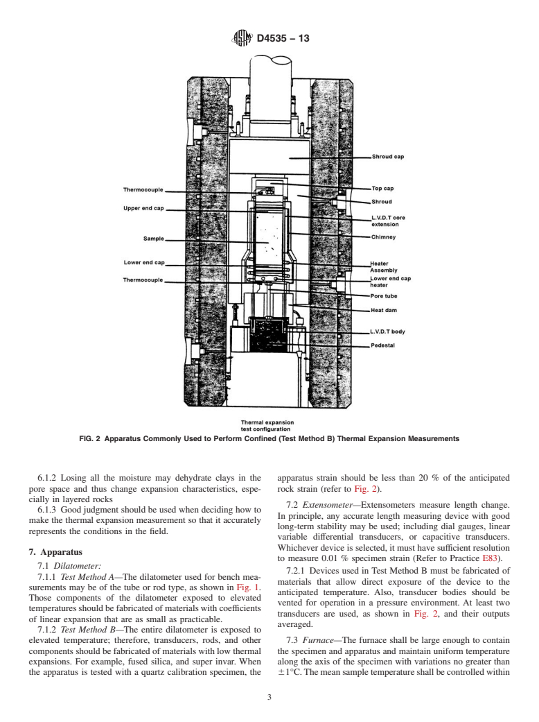 ASTM D4535-13 - Standard Test Methods for  Measurement of Thermal Expansion of Rock Using Dilatometer