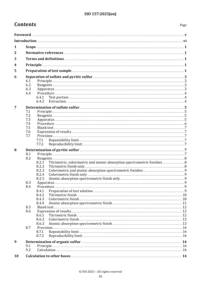 ISO 157:2025 - Coal — Determination of forms of sulfur
Released:15. 05. 2025