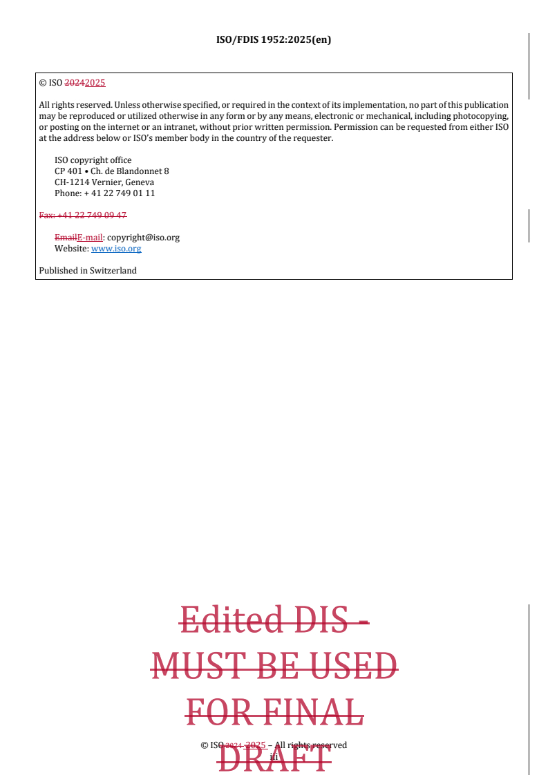 REDLINE ISO/FDIS 1952 - Coal — Determination of extractable metals in dilute hydrochloric acid
Released:17. 03. 2025